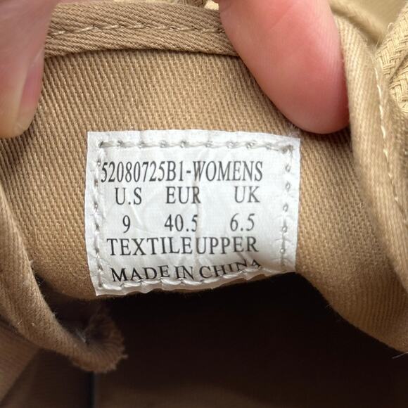 Levi's Hayley Tan Heavy Canvas Casual Lace Up Platform Ankle Boots Womens Size 9 - Picture 10 of 12